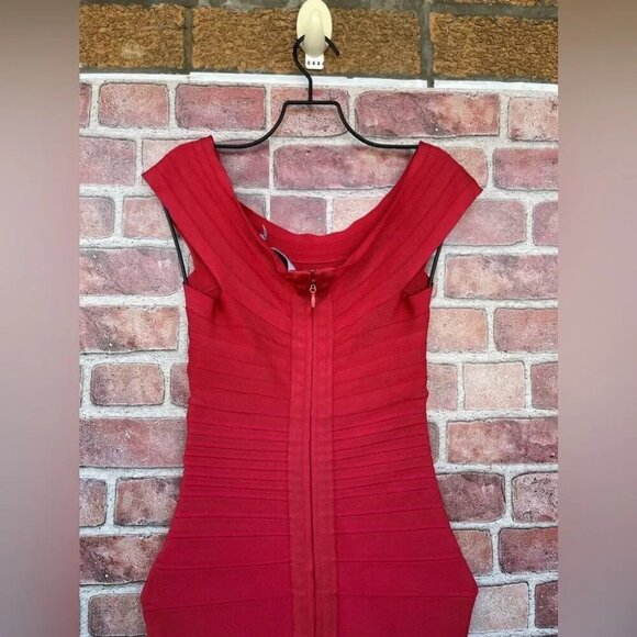 Hervé Léger Coral Bodycon Dress size XS - Picture 8 of 16
